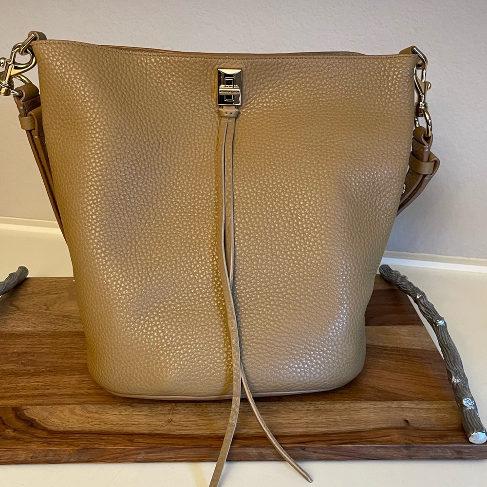 Rebecca Minkoff Darren Bucket Bag in Tan